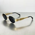Miniatyrbilde 1 av 5: Dame Mote Retro Triumfbue Solbriller Gold Black