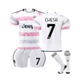 Miniatyrbild 2 av 3: (2023-24 Juventus hemma #7 Chiesa set 18(100-110CM)