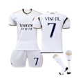 Miniatyrbild 1 av 4: (Real Madrid 2023/24 hemmatröja Vini JR. No.7 set 18(100-110CM)