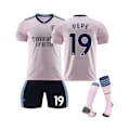 Miniatyrbild 1 av 4: (Arsenal 22/23 Third Jersey Pepe No.19 Fotbollströja 3-delade kit för barn Vuxna 28(150-155CM)