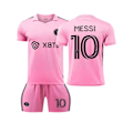 Miniatyrbild 4 av 4: (2023/2024 Miami Lionel #10 hemmafotbollströja Shorts Set Träningsoverallssatser för pojkar 6-7 Years