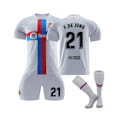 Miniatyrbild 1 av 4: FC Barcelona 2022/23 Stadium tredje tröja F.De Jong No.21 Fotbollströja 3-delade kit för barn Vuxna 2XL(1885-195CM)