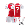 Miniatyrbild 1 av 5: (2023/24 Ajax Home #7 Bergwijn Fotbollströja Set Vit Gul 44