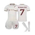 Miniatyrbild 1 av 4: (Al-Nassr Third Shirt 2023/24 Ronaldo #7 Away Fotbollströja Kit för barn Vuxna 18(100-110CM)