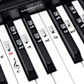 Miniatyrbillede 1 af 5: Klaver + Keyboard Note Stickers til 49 | 61 | 76 | 88 Tangenter + Komplet Premium Kit til Sorte + Hvide Tangenter | DO-RÉ-MI-FA-SOL-LA-SI |