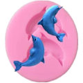 Miniatyrbillede 5 af 5: 3d Havdyr Delfin Silikoneform Bagning Fondant Sukker Håndværk Diy Kage Slikforme