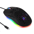 Miniatyrbild 1 av 5: Lätt trådad datormus 5 RGB bakgrundsbelyst 7200DPI Typ C möss för Apple MacBook Pro 2017/2016 Svart