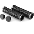 Miniatyrbilde 1 av 5: 1 par MTB styrehåndtak, acex ergonomisk sykkelgrep 2 endestykker, sklisikkert MTB-grep med dobbel lås 22 mm diameter, svart