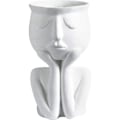 Miniatyrbilde 1 av 3: Blomsterpotter Sukkulenter Vase Gresk Statue Blomsterpotter Hjem Hagedekorasjon WHITE