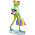 Miniatyrbillede 1 af 5: Frø statue statue sød frø skulptur dame frø shopping holder håndtaske hjem skrivebord badeværelse dekoration