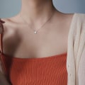 Miniatyrbild 3 av 5: S925 sterling silver vit fjäril mamma hänge halsband för kvinnor, nisch design mening choker nyckelben kedja