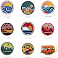 Miniatyrbillede 2 af 5: Stryge-på patches, til børn og voksne, 10 stk. patch-sæt, sy- og broderistof patches, til jeans/jakker/skjorter/hatte/sko/rygsække og andet
