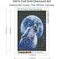 Pikkukuva 1 / 4: DIY 5D timanttimaalaussetti aikuisille, susi timanttimaalaus täysi timantti taide susi strassi maalaus koti seinäkoriste 12x16 tuumaa