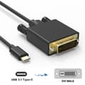 Miniatyrbilde 4 av 4: Usb Type C til Dvi-adapter Full 1080p Video Audio Konverterkabel Ledning