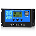 Pikkukuva 1 / 5: Aurinkoenergia PV -latausohjain 30A/20A/10A 12V 24V LCD-näytöllä 30A