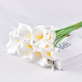 Miniatyrbillede 1 af 5: Kunstig Calla Lily 10 stk Orange Blomster Kunstige Lillier Blomsterbuket Falske Calla Lillier Plante Dcor Til Blomsterarrangement Bryllup, Braidal, H 1 10pcs