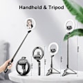 Miniatyrbillede 2 af 5: Selfie Ring Light med stativ Bluetooth fjernbetjening 6,3\" Ring Light