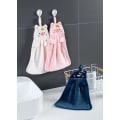 Miniatyrbillede 5 af 5: Pink Børnehåndklæde Hængende Håndklæde Dyr Vaskeklud Søde Absorberende Mikrofiber Håndklæder Ansigtshåndklæder med Hængende Løkke