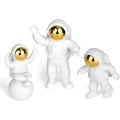 Pikkukuva 3 / 5: Astronautti koristelu, astronautti syntymäpäiväkoristelu, astronautti patsas, astronautti kakkukoriste, hartsi astronautti, astronautti kakkukoriste 3-pakkaus kulta