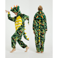 Miniatyrbild 1 av 3: Unisex Flanell Djurpyjamas En-delad Nattkläder Hoodie Sovkläder Fest Cosplay Djur Siamese Pyjamas L