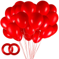Miniatyrbilde 1 av 3: 100 Ballonger Assortert Farge 12 Tommer Lateks Ballonger For Festdekorasjon Bues Girlander Dekorasjon Red