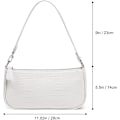 Miniatyrbild 2 av 5: Dam Läder Crossbody Väska, Mini Handväska med Retro Krokodilmönster i Mjukt PU Läder, Klassisk Liten Crossbody Väska för Kvinnor 90-talets Mini Väskor med C