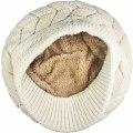 Miniatyrbilde 2 av 3: Kvinners Vinter Varm Strikket Lue Ull Snø Ski Caps Med Visor Svart Grey