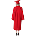 Pikkukuva 3 / 5: Toga College-tutkintotodistus ja valmistujaislakki aikuisille 2023 Miehille ja naisille Punainen XL Lukion tutkintotodistuspakkaus