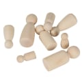 Miniatyrbillede 4 af 4: 2 stk. træemner DIY-håndværk trædekoration DIY-håndværk engeldukkekroppe mennesker doodle familiefest børnelegetøj 100x40mm Boy