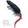 Miniatyrbilde 4 av 5: 15,5g 15,5cm ødelagt stubbe rotte mino lokke hard lokke lokke falsk lokke sort fiske lokke 5stk