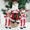 Miniatyrbilde 4 av 5: julepynt juledekorative gjenstander scenedekorasjoner juletrepynt dukke langbeinte pynt