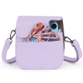Miniatyrbillede 5 af 5: Øjeblikkelig kamera beskyttende etui kompatibel med Instax Mini 11 blød PU læder taske med lomme Purple