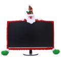 Miniatyrbillede 1 af 5: Julemand computer støvdæksel 19-27 tommer julepynt tredimensionelt computerdæksel tegneserie non-woven computerkjole