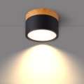 Miniatyrbild 1 av 5: Ytmonterad takspotlight rund LED svart varmvit aluminium taklampa 12w 3000k 110mm