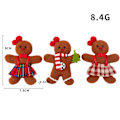 Miniatyrbild 2 av 5: Juldekoration pepparkaksgubbe liten hängande julgransprydnader hängen set med 3 stycken