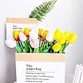 Miniatyrbilde 2 av 5: 10 stk tulipaner kunstig blomsteroppsats for hjemmekontor fest bryllupsdekorasjon gave til morsdag hvit White