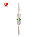 Miniatyrbild 1 av 5: 2 st Macrame växt hängare vit handgjord bomullsrep inomhus utomhus hängande växtkruka 9