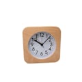 Miniatyrbild 2 av 5: Gul träväckarklocka, tyst analog väckarklocka utan tickande, batteridriven väckarklocka med ljus snooze-funktion, nålklocka stigande