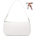 Miniatyrbild 1 av 5: Dam Läder Crossbody Väska, Mini Handväska med Retro Krokodilmönster i Mjukt PU Läder, Klassisk Liten Crossbody Väska för Kvinnor 90-talets Mini Väskor med C