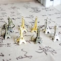 Miniatyrbillede 3 af 4: 4 stk. Retro Eiffeltårn nøglering souvenir nøglering fra Frankrig, guld farve