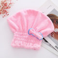 Miniatyrbilde 1 av 5: Mikrofiber Hår Turban Håndkle Spa Sløyfe Wrap Håndkle Hodeplagg Bad Tilbehør Hårpleie Hodeplagg For Kvinner Designer Dusjhette Pink