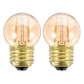 Pikkukuva 1 / 4: Kaksi E26 3W2200K keltaista LED-lamppua, filamenttilamput, retro-teollisuustyyli, himmennettävät, pienet yövalot, 110V