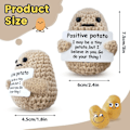 Miniatyrbild 2 av 5: Mini Rolig Positiv Potatis med Positivt Kort Kreativ Ull Inspirerande Potatisvirkad Dock Cheer Up Presenter till Vänner Fest Juldekoration