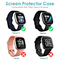 Pikkukuva 2 / 5: Yhteensopiva Fitbit Sense/versa 3 -näytönsuojan kanssa Tpu-pinnoitettu täyspeittävä näytönsuojakotelo Transparent