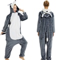 Miniatyrbild 1 av 2: Unisex Flanell Djurpyjamas En-delad Nattkläder Hoodie Sovkläder Fest Cosplay Djur Siamese Pyjamas M
