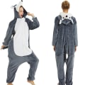 Miniatyrbilde 1 av 2: Unisex Flanell Dyre Pyjamas Heldress Nattøy Hettegenser Soveklær Fest Cosplay Dyr Siamese Pyjamas M