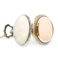 Pikkukuva 5 / 5: Kellolisävarusteet Tan Lasi Double Globe Taskukello Unisex Casual Quartz Retro Taskukello