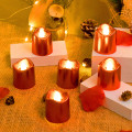 Miniatyrbild 1 av 5: 6 st röda LED-ljus för jul, semester, bröllop, födelsedagsfest, hemliga rum