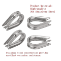 Miniatyrbillede 4 af 4: Pakke med 10 stk. M8 304 rustfrit stål wire rope thimbles, wire rope kabel thimble rigging