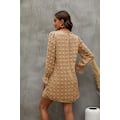Miniatyrbilde 2 av 5: Boble Langærmet Chiffon Jacquard Bunndress Khaki M